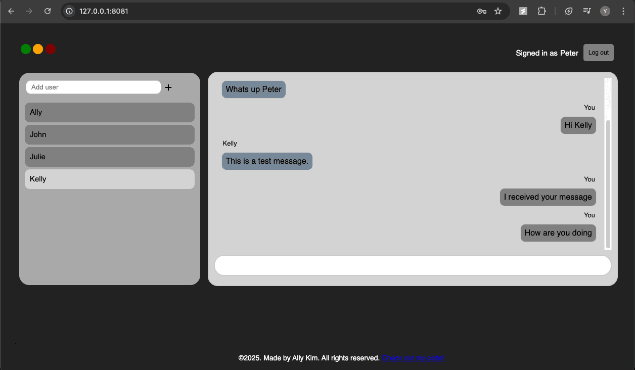 Chat Application Screenshot